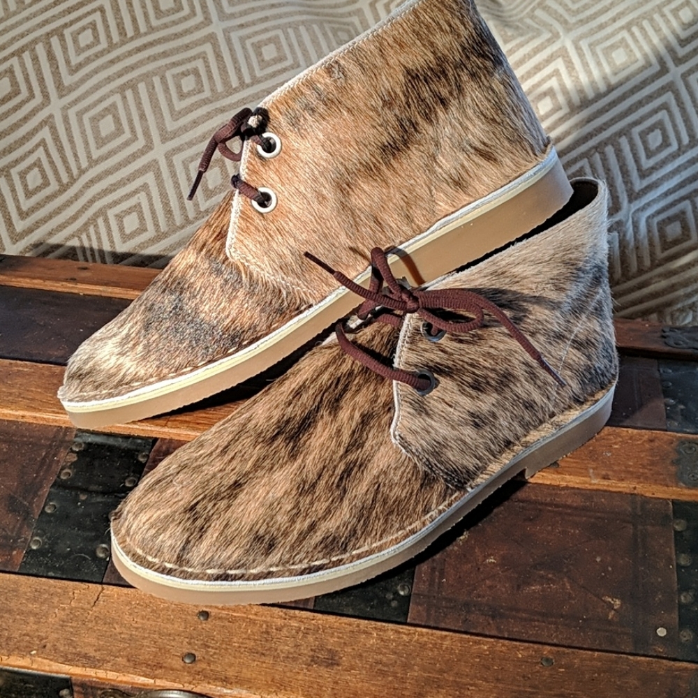 Natural hide chukka desert boot brindle 13